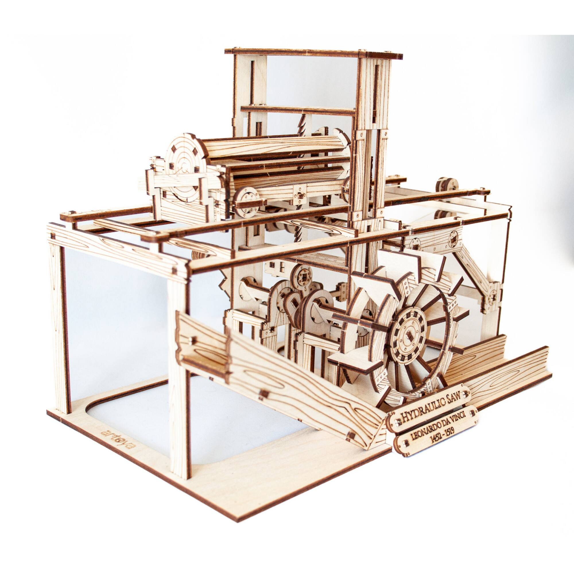 artoya Da Vinci Hydraulic Saw Functional 3D Wooden STEM Model Kit